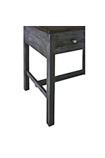 Elements Ibiza Rustic Kitchen Island and Stool Set with 4 Stools