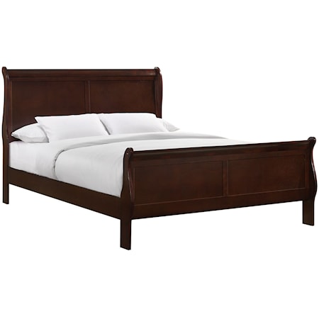 Louis Phillippe Full Panel Bed in Cherry