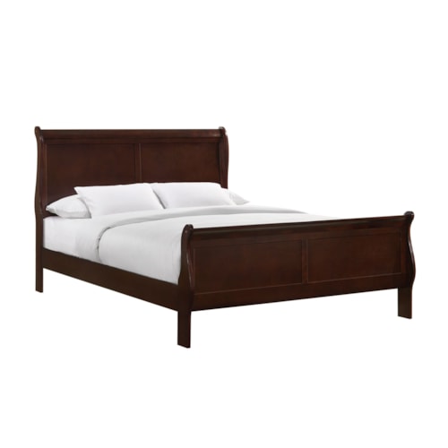 Transitional Queen Sleigh Bed