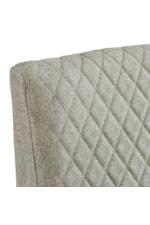 Elements International Marly Contemporary Gray Quilted Counter Stool