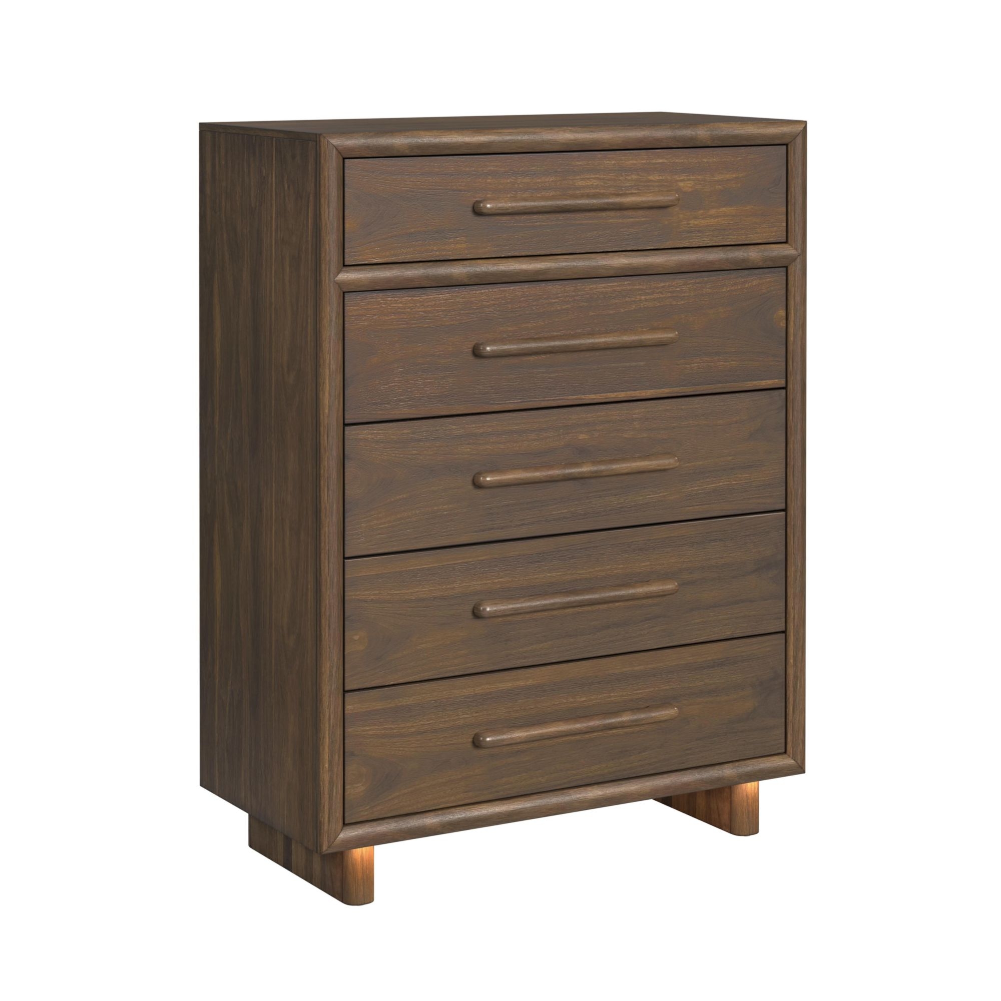 Elements International Brisbane Chest With Led In Brown