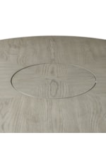 Elements International Marly Contemporary Round Gray Counter Height Table with Lazy Susan