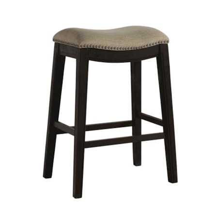 30&apos;&apos; Barstool - Linen / Dark Wash