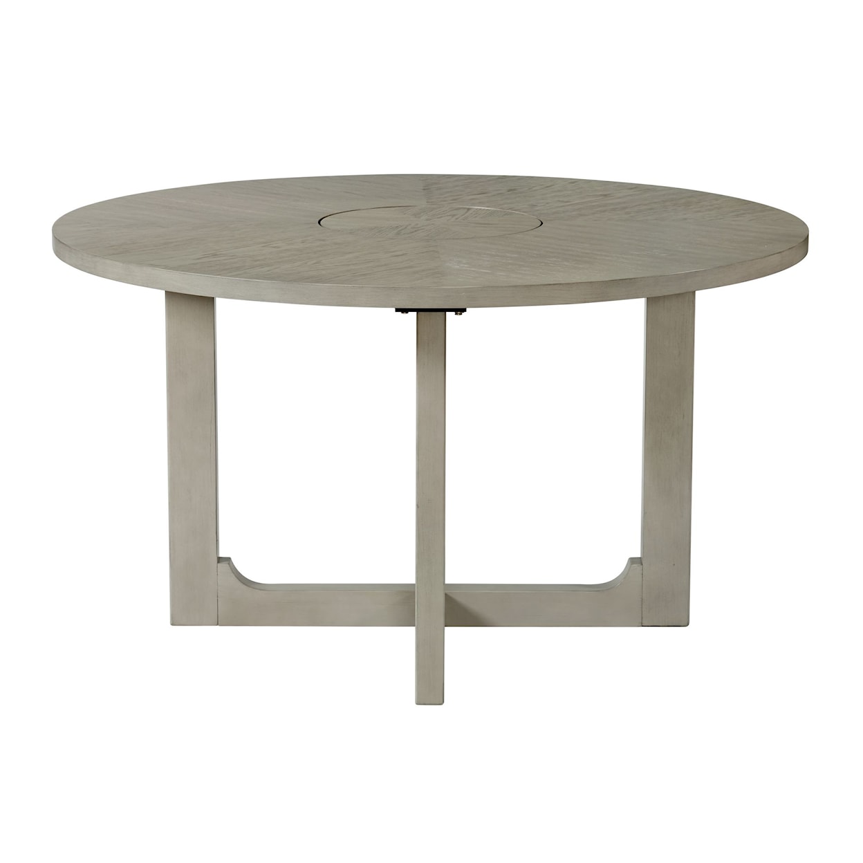 Elements International Marly Round Dining Table with Lazy Susan