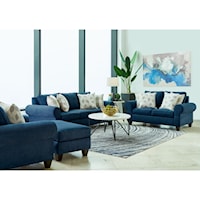 Transitional Stationary 2-Piece Living Room Set