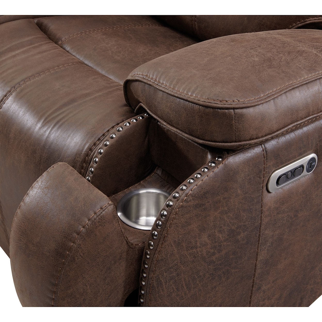 Elements International Atlantis Power Reclining Sofa