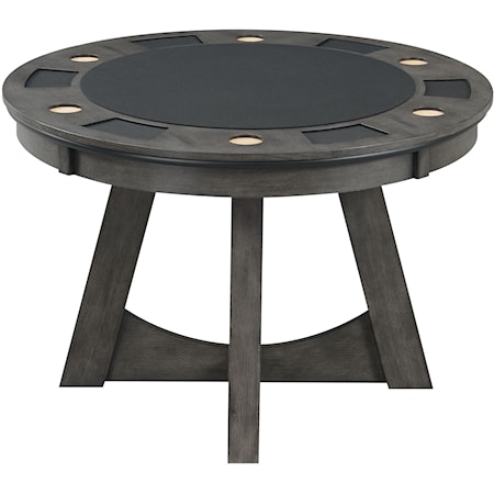Contemporary Round Game Table with Cupholders