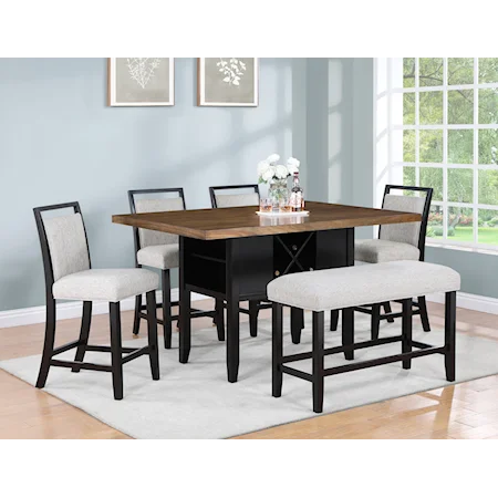 6-Piece Counter Height Dining Set