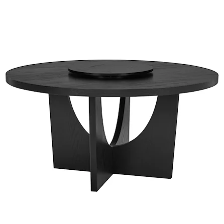 Contemporary Round Table with Lazy Susan