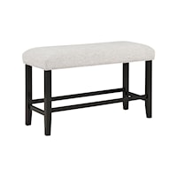 Dary Farmhouse Counter Height Upholstered Bench