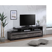 ROMULUS BLACK AND GREY 71" TV STAND |