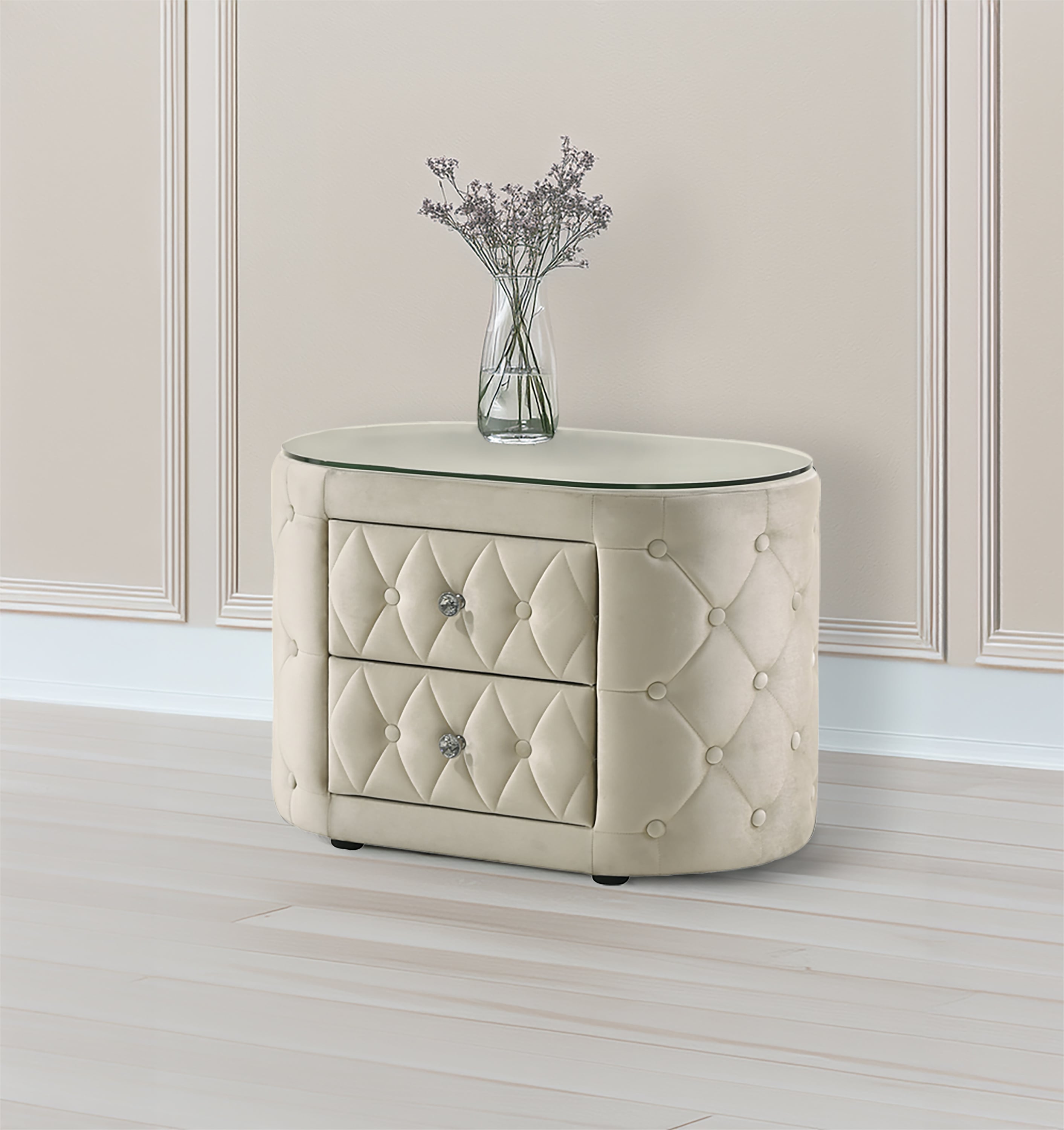 Crown Mark Voltare 2-Drawer Nightstand