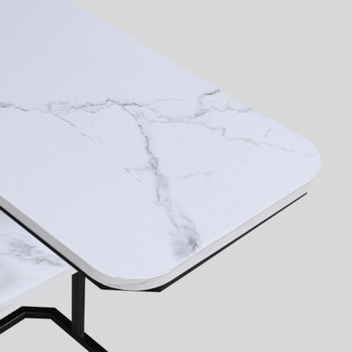 Ida Faux Marble Chairside Table