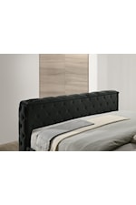 Crown Mark Josephine Glam Upholstered King Panel Bed with TV Lift and Button-Tufting