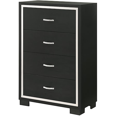 Gennro Contemporary 4-Drawer Bedroom Chest