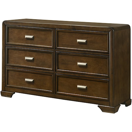 Coffield Transitional 6-Drawer Dresser