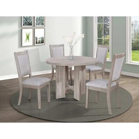 Transitional 5-Piece Dining Set