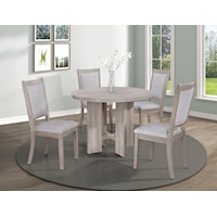 Transitional 5-Piece Dining Set