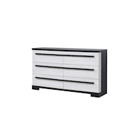 Contemporary Two-Tone 6-Drawer Dresser