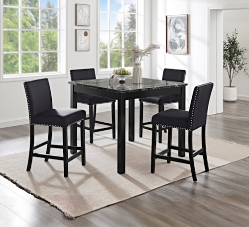 Contemporary 5-Piece Counter Height Dining Set