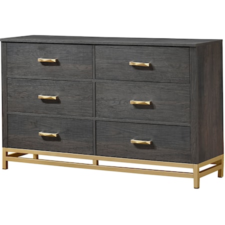 Trevor Contemporary 6-Drawer Dresser