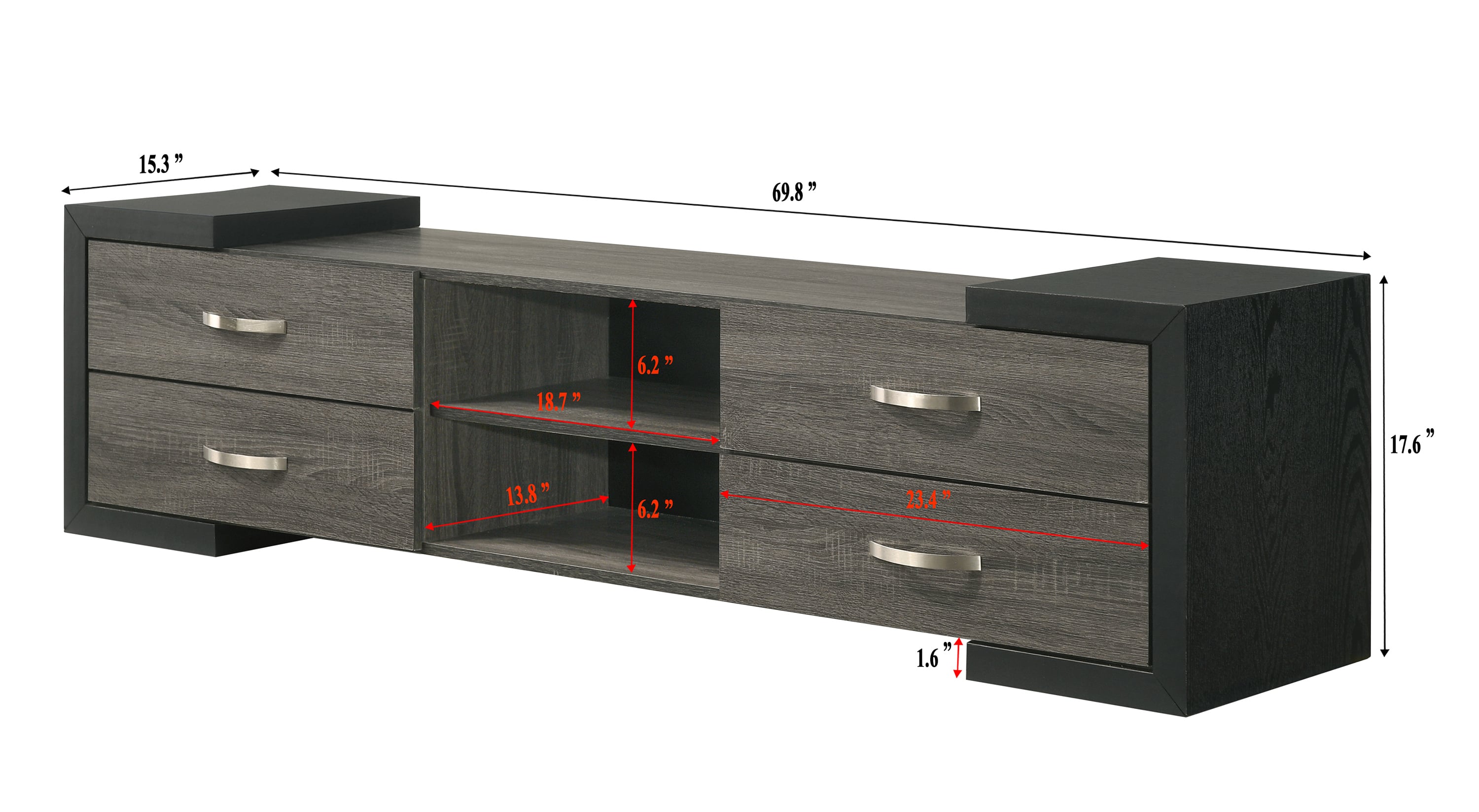 Crown Mark BRANT 4-Drawer TV Console