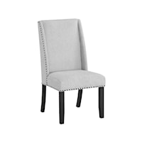Vance Transitional Upholstered Side Chair with Nailhead Trim