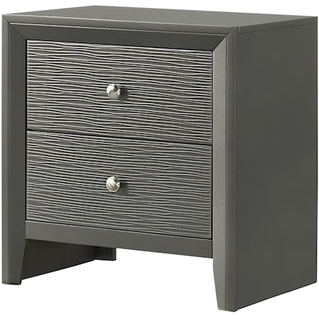 Denker 2-Drawer Contemporary Nightstand