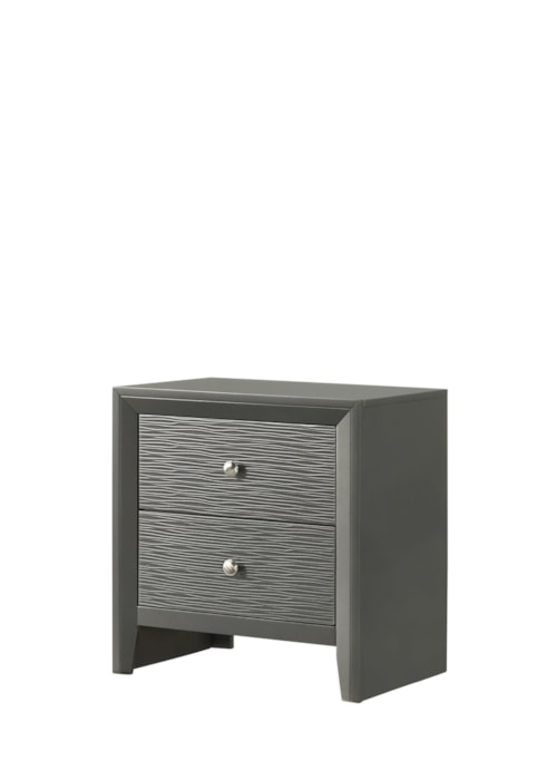 Denker 2-Drawer Contemporary Nightstand