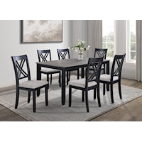 Eloise 7-Piece Transitional Dinette Set - Light Grey