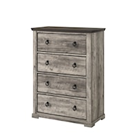 Ella-Mae Rustic 4-Drawer Bedroom Drawer Chest