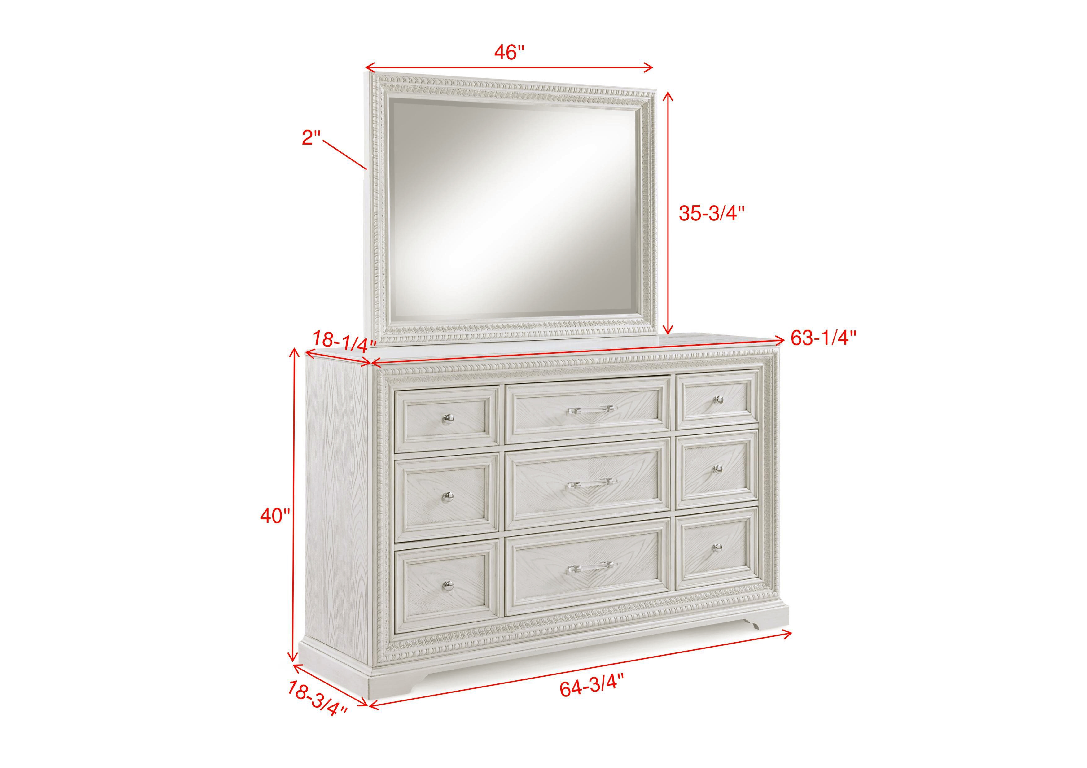 Crown Mark Alexandria Landscape Dresser Mirror