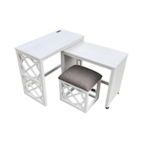 Emma Contemporary Nesting Desk - White