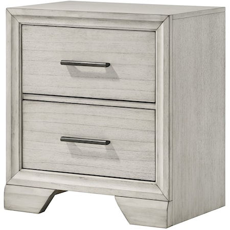 Transitional 2-Drawer Nightstand