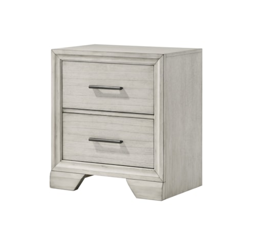 Transitional 2-Drawer Nightstand