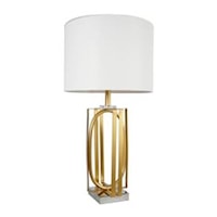Transitional Golden Accent Table Lampe