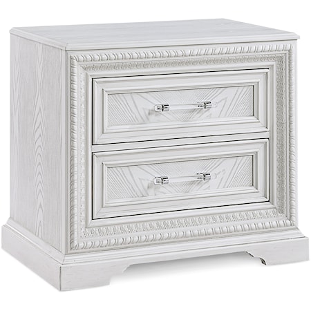 Alexandria Transitional 2-Drawer Nightstand