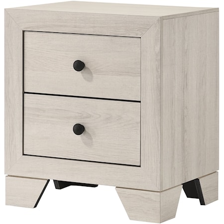 Rustic 2-Drawer Nightstand