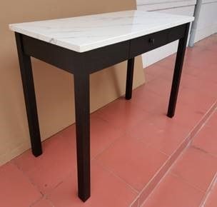 Transitional Desk with Faux Marble Top