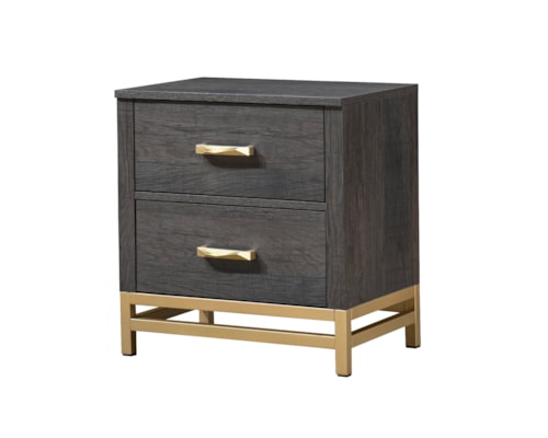 Trevor Contemporary 2-Drawer Nightstand