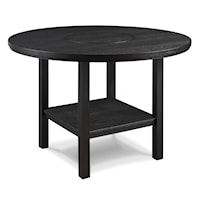 Transitional Counter Height Round Table with Lazy Susan