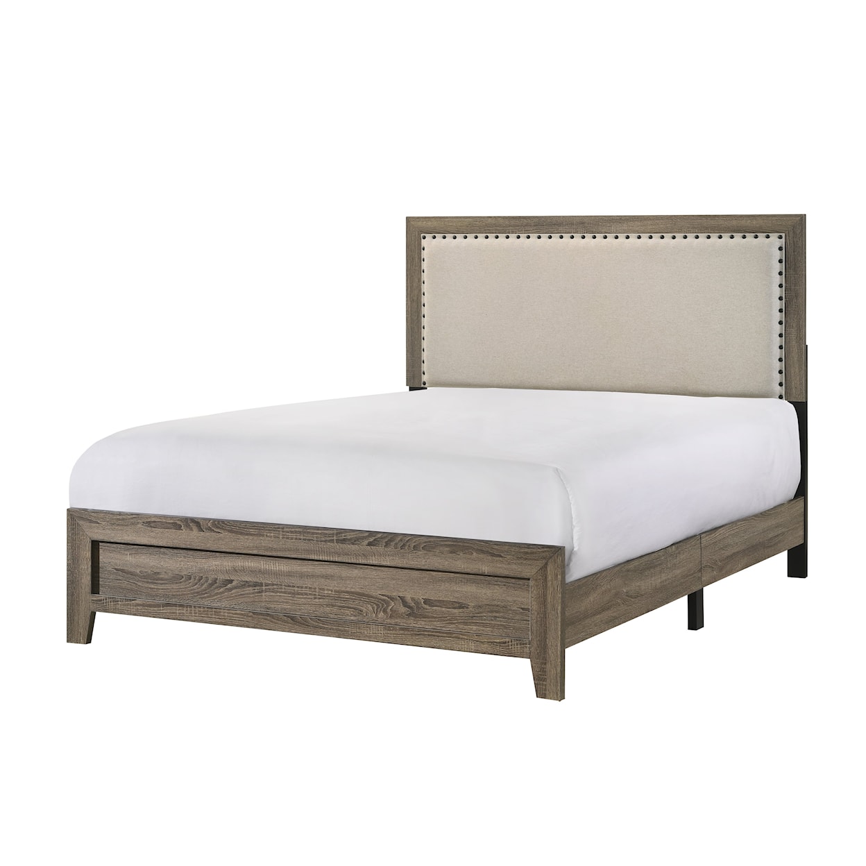 Crown Mark Millie MILLIE GREY UPHOLSTERED TWIN BED |