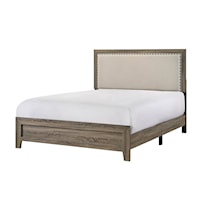 MILLIE GREY UPHOLSTERED TWIN BED |