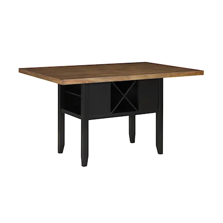 Dary Farmhouse Counter Height Dining Table with Storage