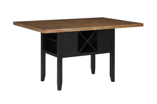 Dary Farmhouse Counter Height Dining Table with Storage