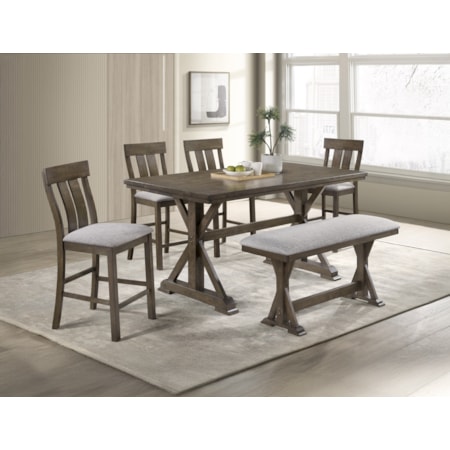 6-Piece Counter Height Dining Set