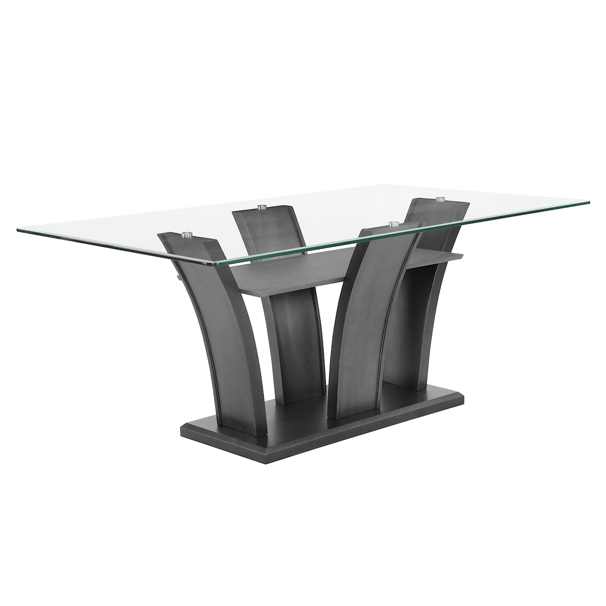 Crown Mark Camelia Dining Table Glass Top