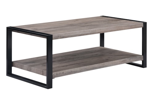 Contemporary Coffee Table with Storage Shelf