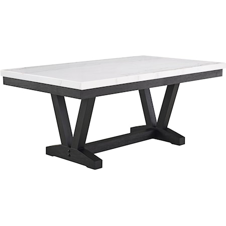 Varley Contemporary Marble Top Dining Table