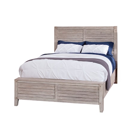 Queen Panel Bed W/ Panel Footboard